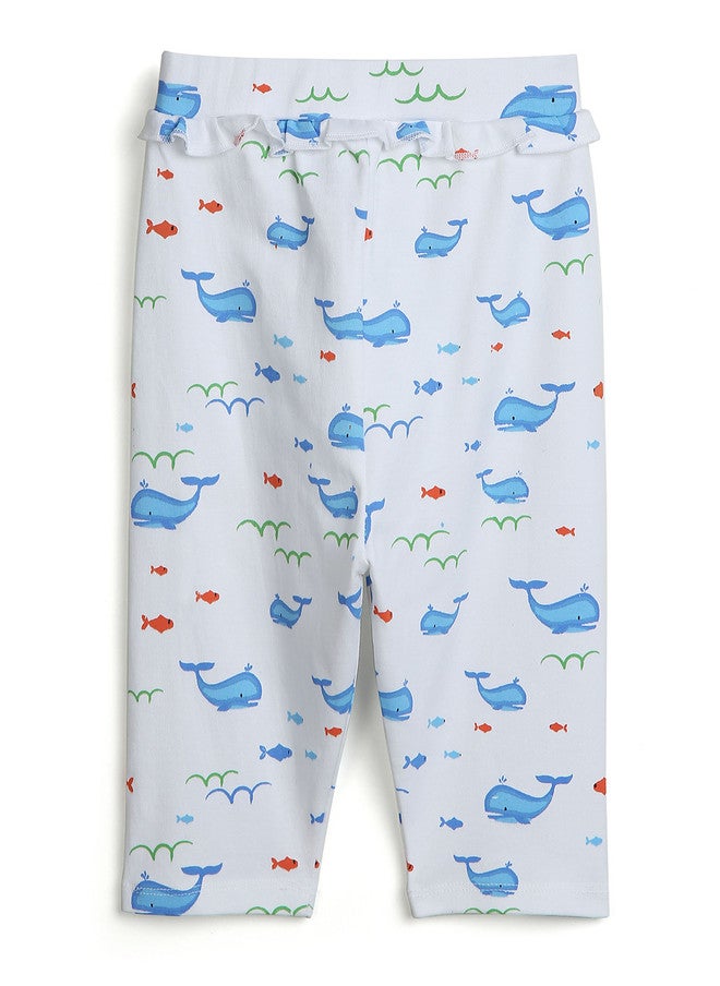 BONTOTS Infant Girls Whale of a Time Printed Organic Cotton Pyjama - Image 2